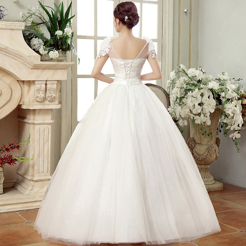 Vestido De Novia Con Apliques De Tul De Encaje Para Dama