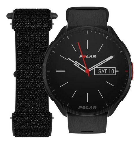 Reloj deportivo con monitor cardíaco GPS Pacer Loop, correa polar, color: negro