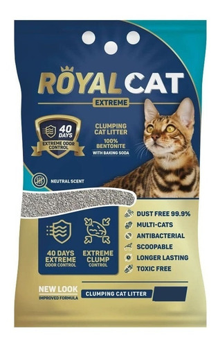 Imagen 1 de 2 de Arena Para Gatos Royal Natural 10 Kilos