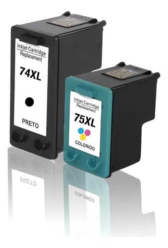 Kit Cartucho Compatível Hp D5360 74 E 75 | Parcelamento sem juros
