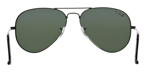 Gafas De Sol Ray-ban Aviator Classic Metal Unisex Color de la lente Verde Color del armazón Negro Diseño Polarizada
