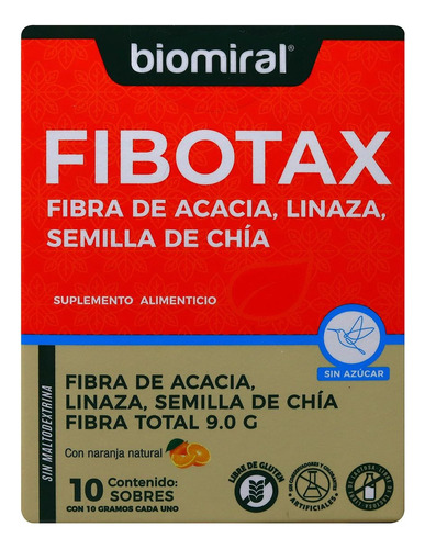 Fibotax Linaza S/azucar C/10 Sobres De 10 Grs C/u Biomiral Sabor Sin Sabor