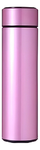 Garrafa Térmica Inteligente Aço Inox Sensor Display Digital Cor Rosa Metalizado