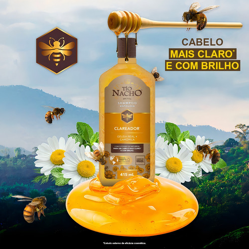 Tío Nacho Profissional Antiqueda Clareador 415mL shampoo em garrafa