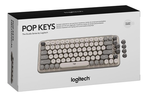 Teclado Logitech Pop Keys Multi-device Bt Mist Sand Gray