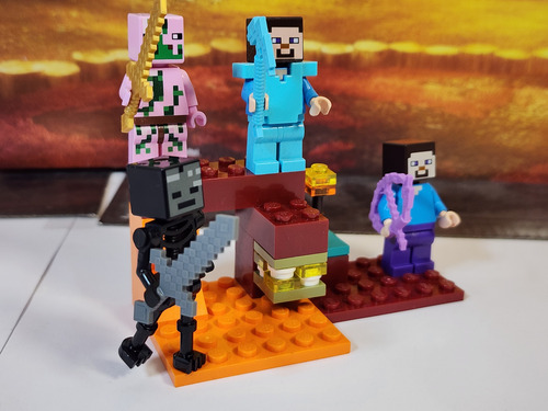 Lego Minecraft Minifiguras Duelo En El Nether 37 Steve (Usado)
