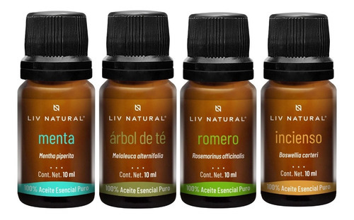 Kit De 4 Aceites Esenciales Liv Natural® Get Pretty 