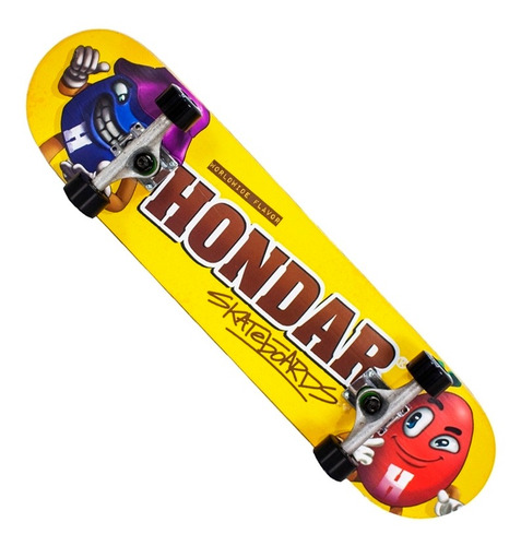 Imagem 2 de 5 de Skate Montado Hondar Iniciante Chocolate