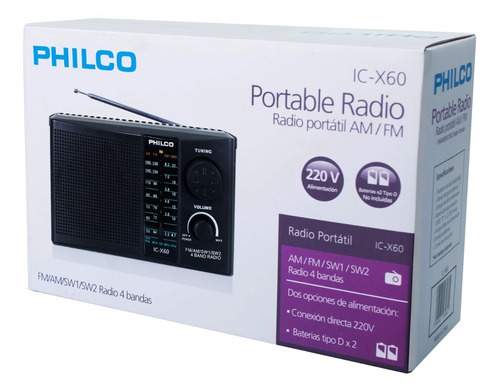 Radio Portatil Philco Am/fm Ic-x60