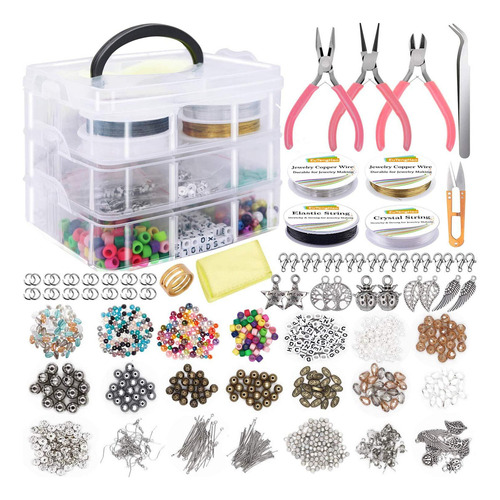 Kit De Bricolaje Accesorios De Pulsera Hilo Con Cuentas Herr