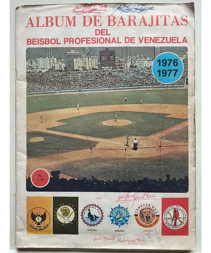 Album De Barajita Del Beisbol Profesional Lleno Temp 1976-77
