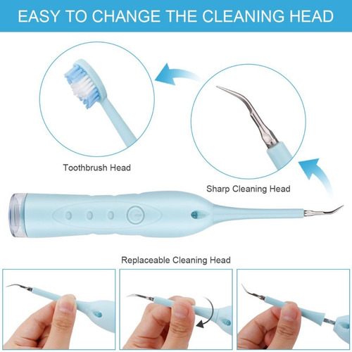 Eliminador De Calculo Dental Electrico Con 3 Cabezales