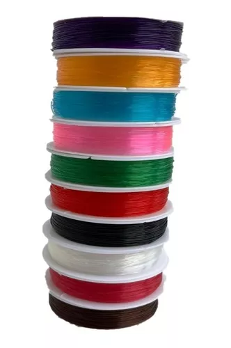 Hilo Elástico Colores Para Pulseras Bisutería 0.06 Mm X10und