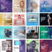 Comprar 30 Artes Mídias Sociais Psicólogos Arquivo Editável Canva