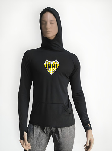 Buzo Hombre Térmico Capucha Cuello Alto