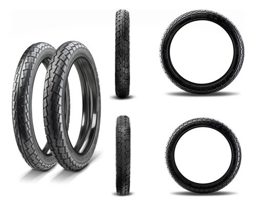 Kit Pneu Ira Soho 60/100-17 + 80/100-14 + 2 Camaras Pop 110i