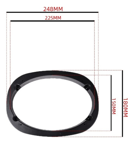 Espaciador Parlantes Ovalados 6x9