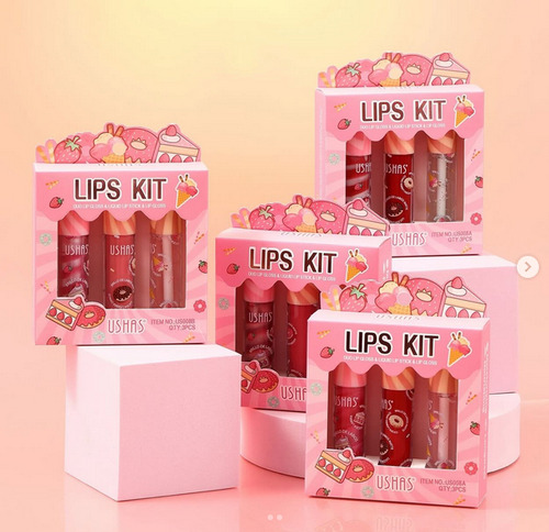 Kit Maquillaje Labios Gloss Color + Matte + Gloss Hidratante