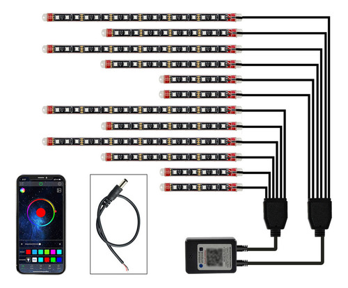 Barra De Luces Con Aplicación Led De Música, 12 Piezas, Moto