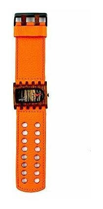 Reloj Hombre - Reloj Mistura Ferro Correa Naranja Esfera Mad