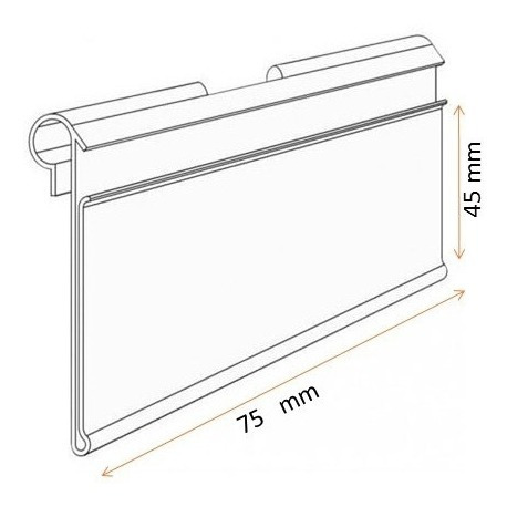 Porta  Etiqueta  De Pvc Cristal P/ Ganchos 1500 Unidades