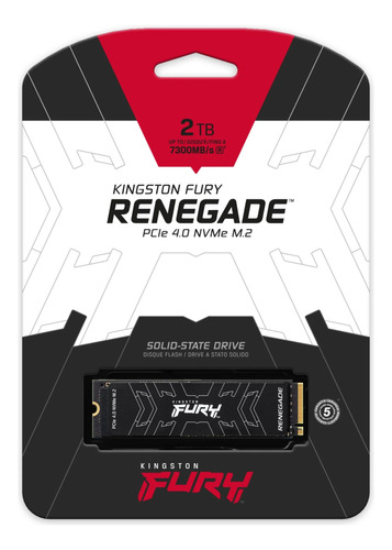 Ssd Nvme 2tb Kingston Fury Renegade 7300/7000mbps Pc Ps5 