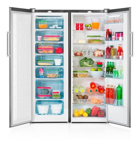 Heladera Y Freezer 335+245 Lts. Vondom Acero - Cuotas