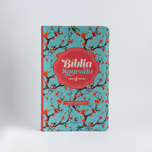 Livro Bíblia Acf, Capa Flexível, Floral, Leitura Perfeita