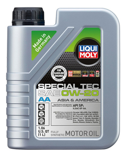 Lubricante Aceite 0w20 Liqui Moly Special Tec Aa 1lt