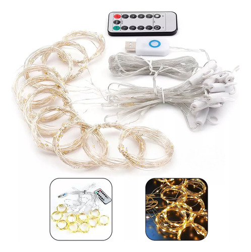 Cadena De Luces Led Decorativas Para Cortinas, 3 M X 2 M, Lu