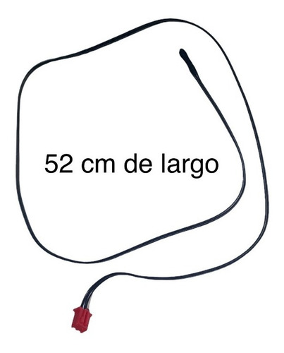 Imagen 2 de 7 de Sensor De Plastico 10,000 Ohms Minisplit Temperatura 52 Cm