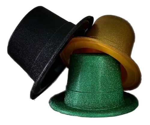 30 Sombreros Copa Mago Glitter Diamantina Color Especifico