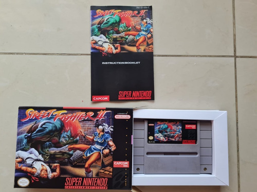  Street Fighter 2 Cartucho Original, Caja Y Manual Rpro Snes