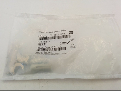 Harting 09150043113 Quintax Contact, Han 4 Quintax B Ccs