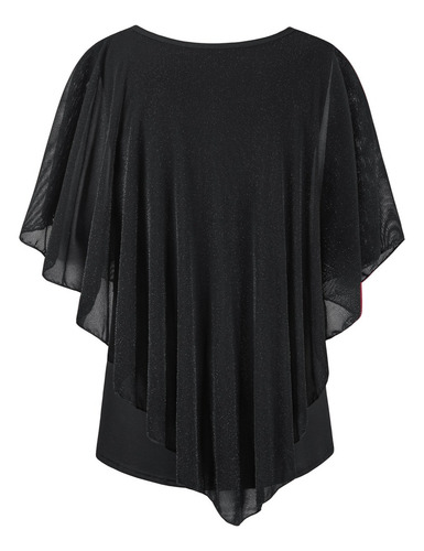 Blusas Con Volantes Para Mujer, Camisa Casual Con Cuello Red