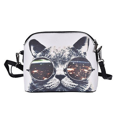 Moda Mujer Gato Bandolera Bolsa Tote Mochila Mensajero Hobo 