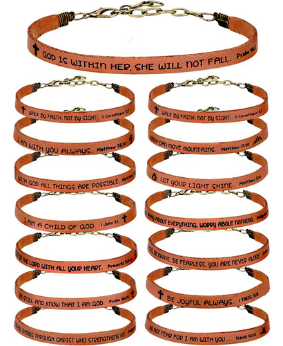 15 Pulseras Cristianas Para Mujeres Y Hombres, Pulseras De C