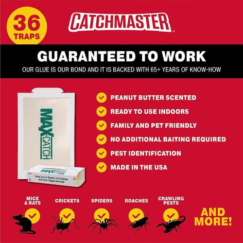 Hr106 Max-catch Trampas Pegamento Ratón Insectos Catchmaster
