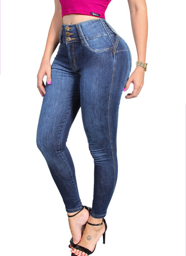 Calça Jeans Perfect Levanta Bumbum Cintura Alta Lycra Bojo