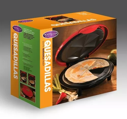 Nostalgia EQM200 Electric Quesadilla Maker w/ Extra Stuffing Latch -  5791100