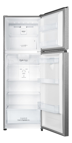 Heladera Hisense Inverter No Frost 346l Con Freezer Con Dispenser De Agua Gris Gris