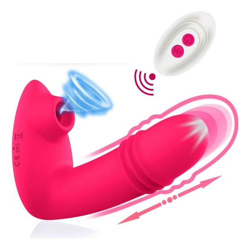 Massageador Elétrico Profissional Control Remoto Vaivem Pre Rosa-chiclete