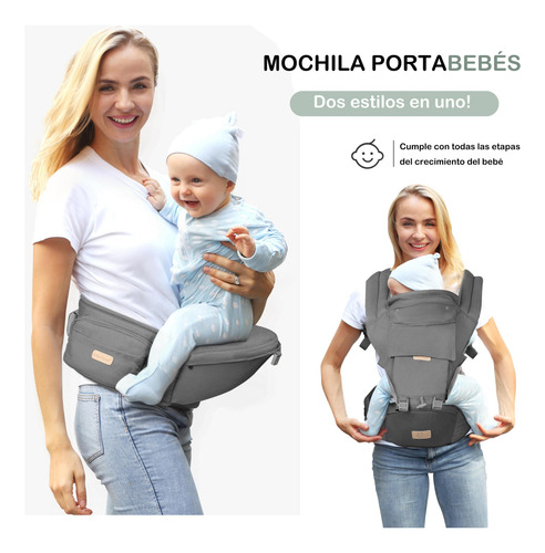 Mochila Portabebés Ergonómica 6 En 1 Asiento Multifuncional