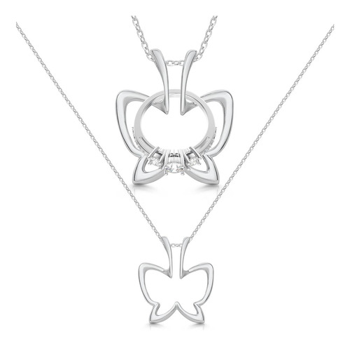 Emily C Collar Con Soporte Para Anillos ' Collares De Acero