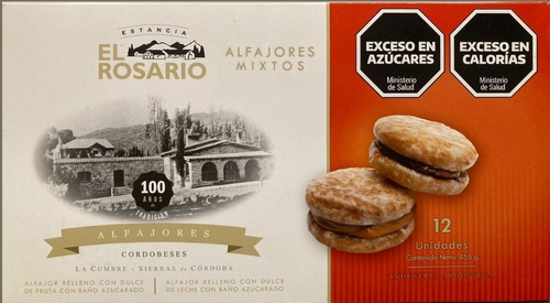 Alfajores  Estancia El Rosario Vto 24/7/24 Caja X 12 Mixta 