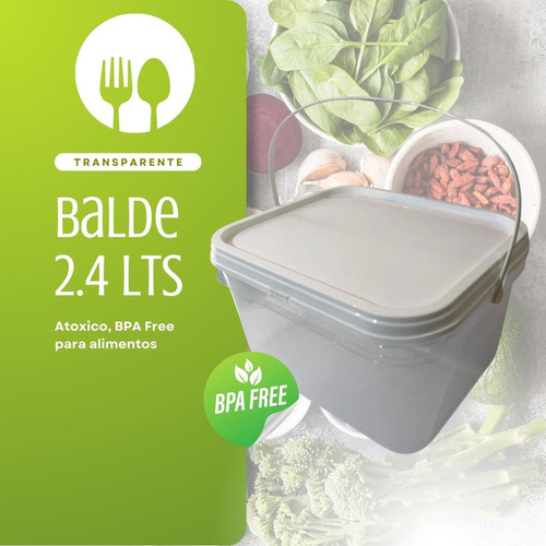 Balde Retangular Para Lanchonetes 8 Pçs