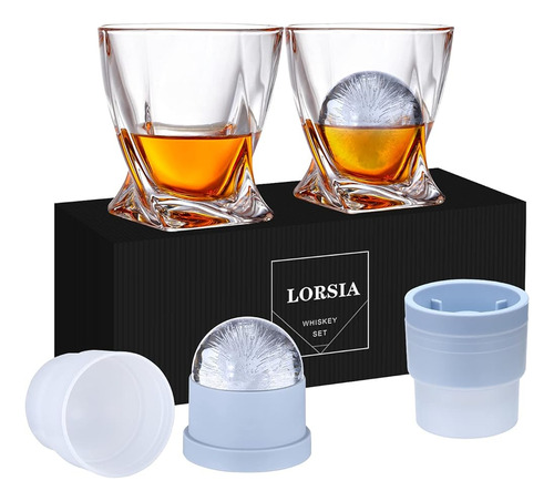 Whisky Rocks Glass, Juego De 4 (2 Vasos De Bourbon De Crista