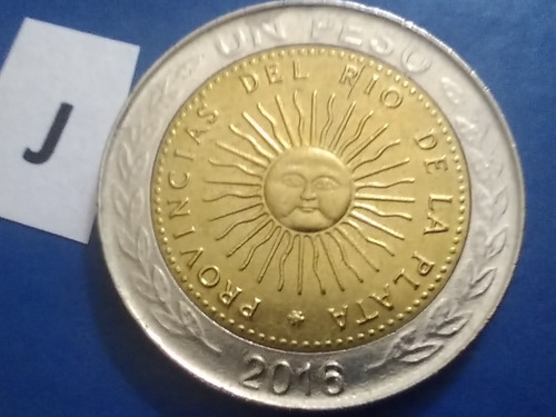 Argentina Moneda Antigua De 1 Peso Del Año 2016 S/c