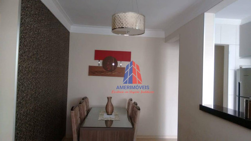 Imagem 3 de 18 de Apartamento Com 2 Dormitórios À Venda, 52 M² Por R$ 195.000 - Residencial Spazio Beach - Chácara Letônia - Americana/sp - Ap0882