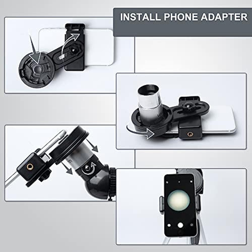 Telescopio Para Niños Y Adultos + Tripode/accesorios Negro Color Black
